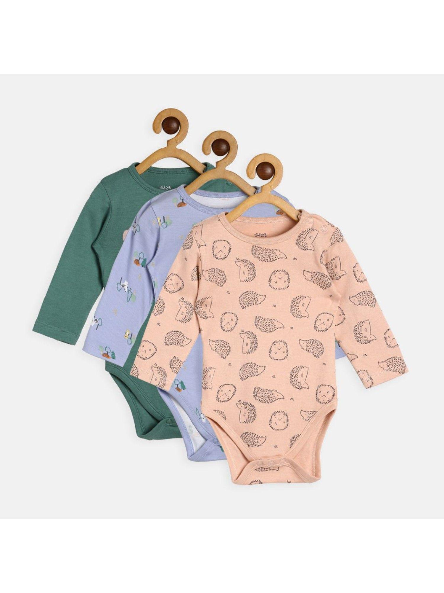 baby boys multi body suit (set of 3)