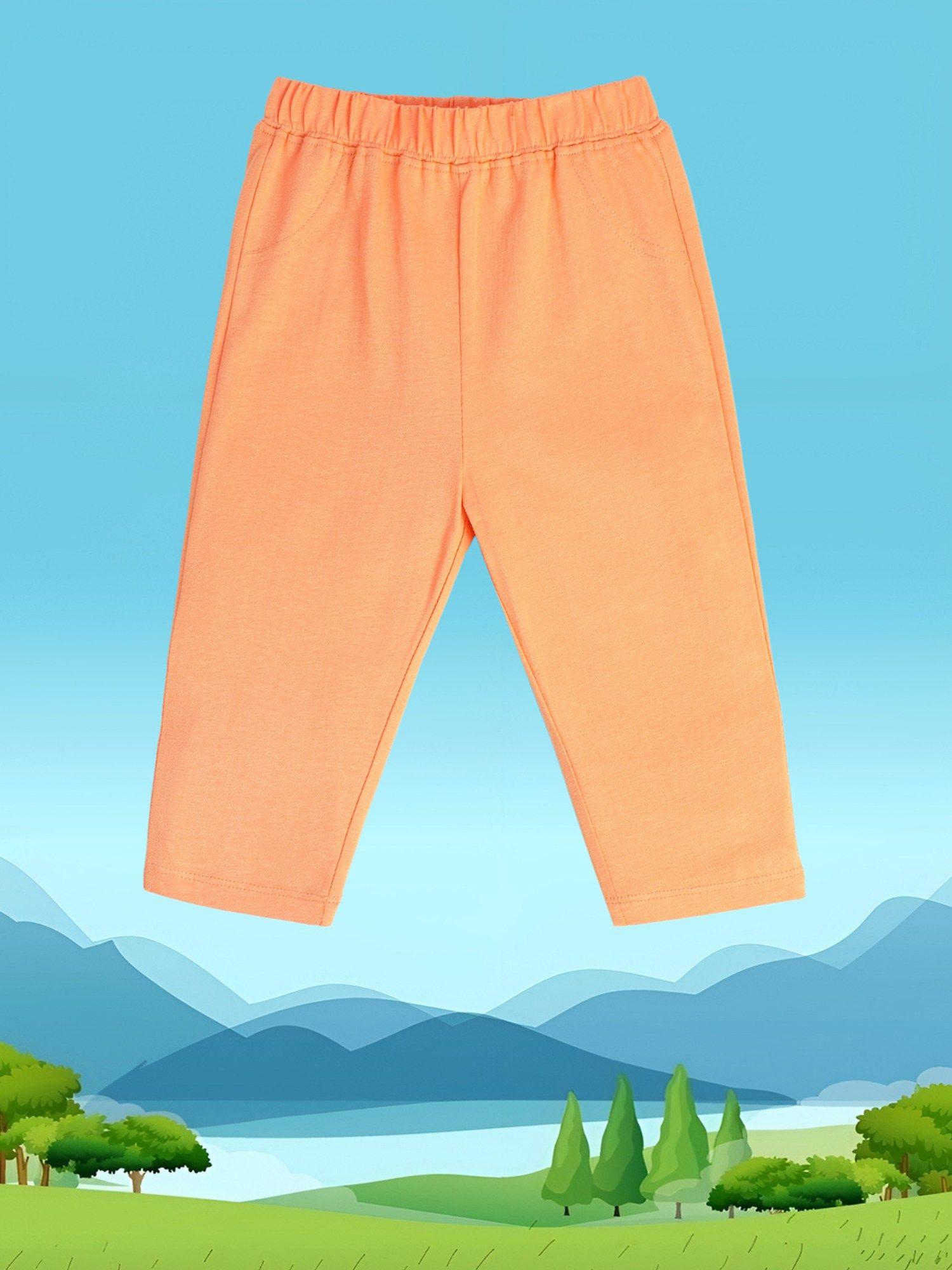 baby boys orange knit trousers