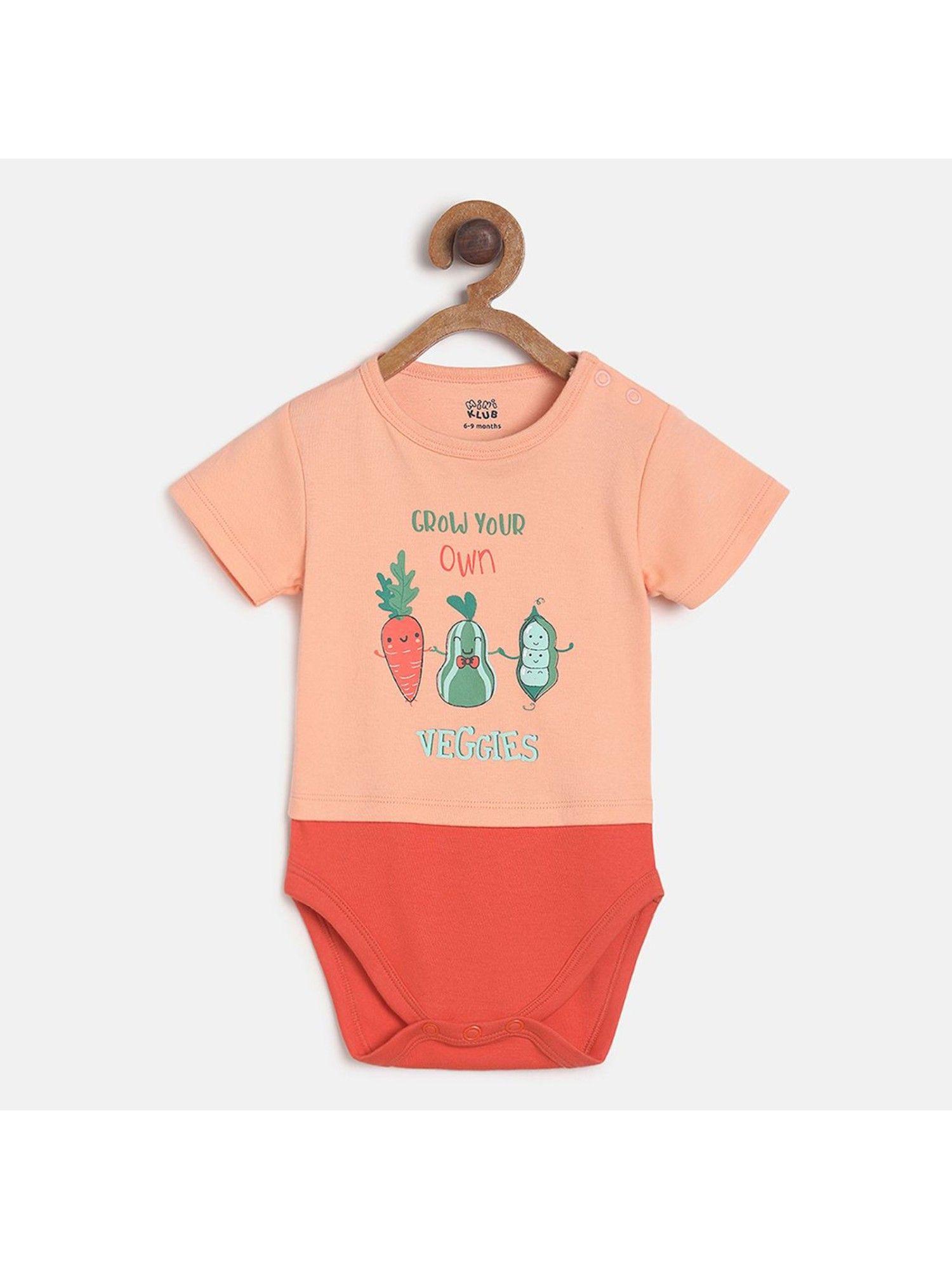 baby boys peach body suit