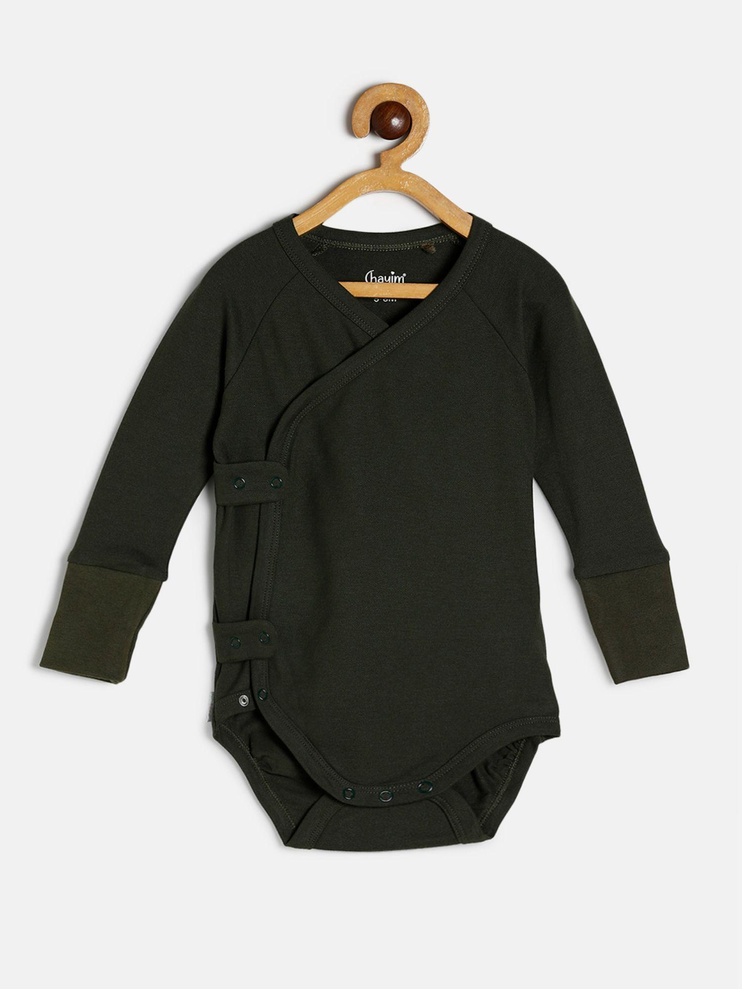 baby expandable flexi fit bodysuit jungle green