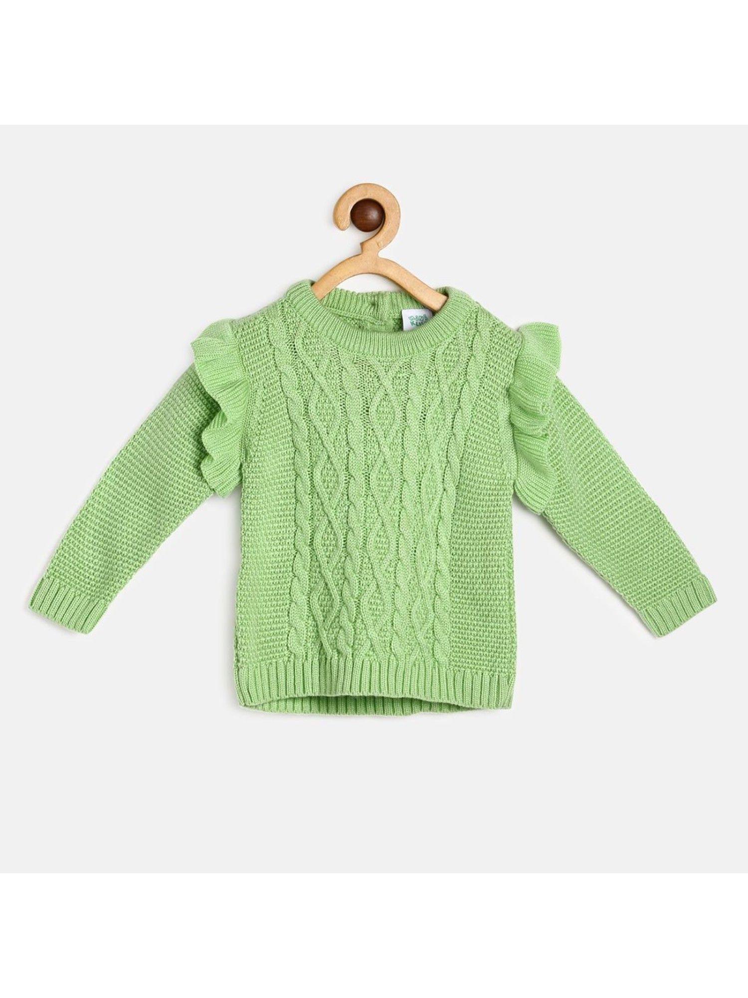 baby girls green sweater