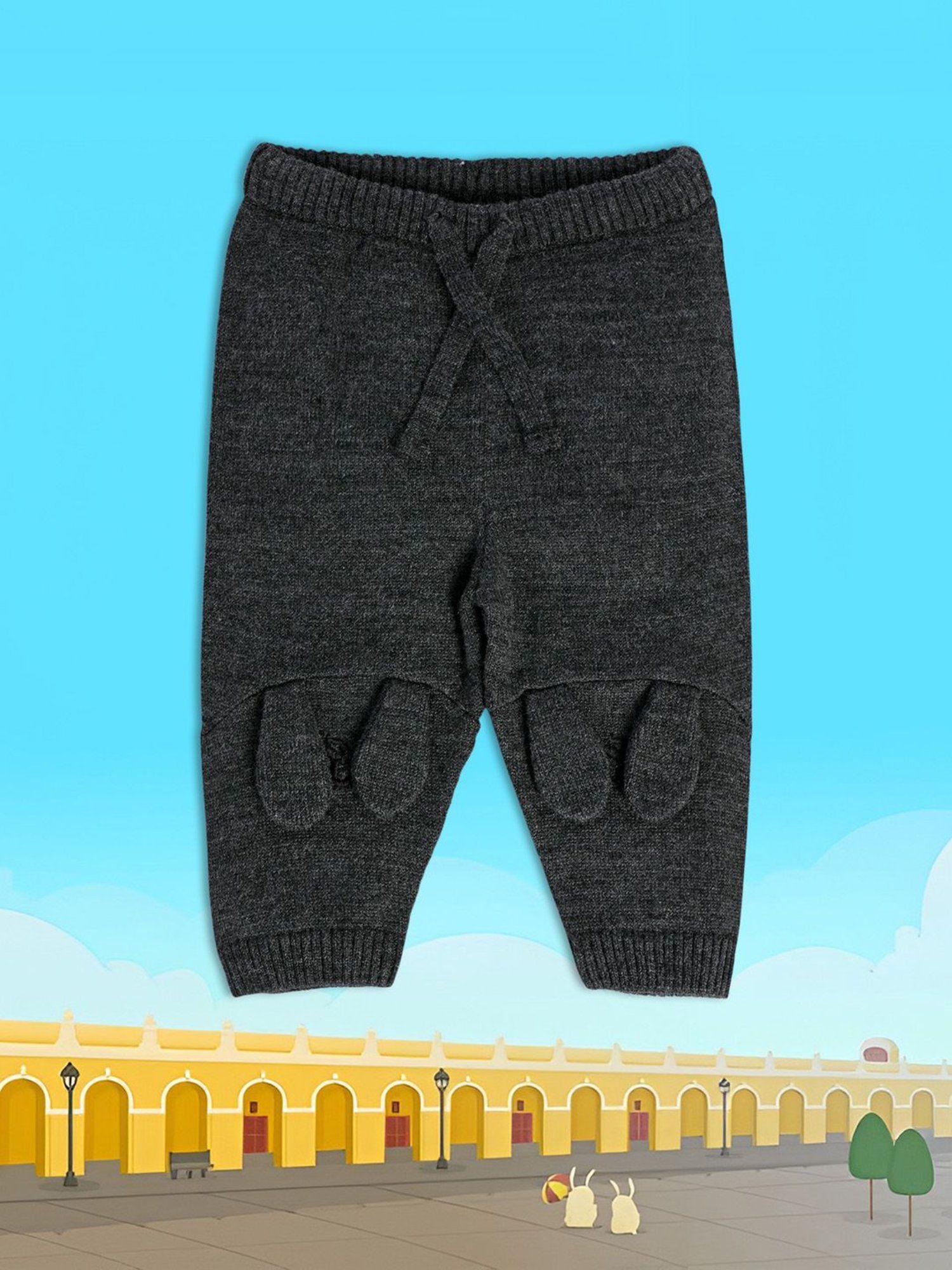 baby girls grey knit joggers