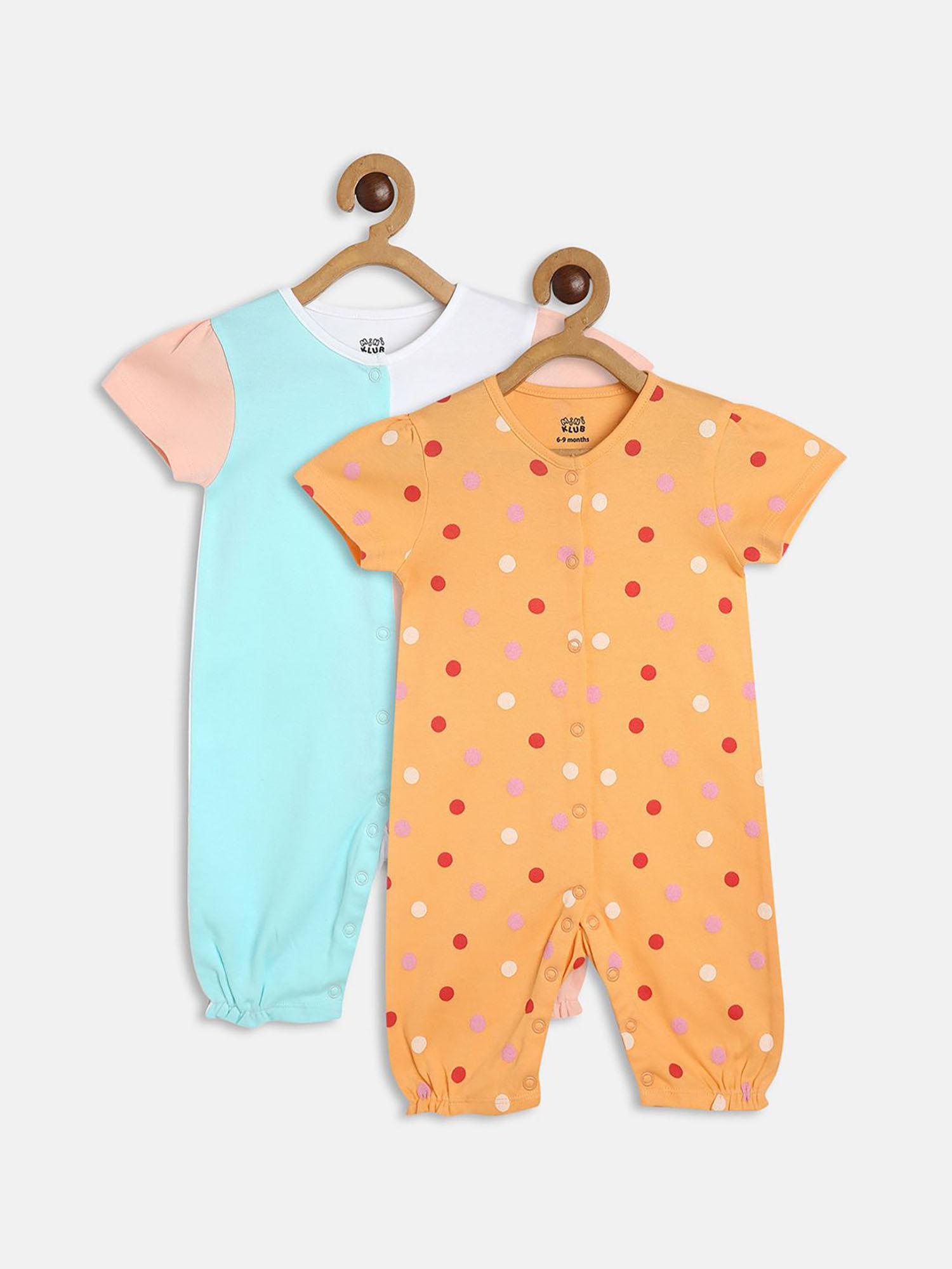 baby girls multi-color romper (pack of 2)