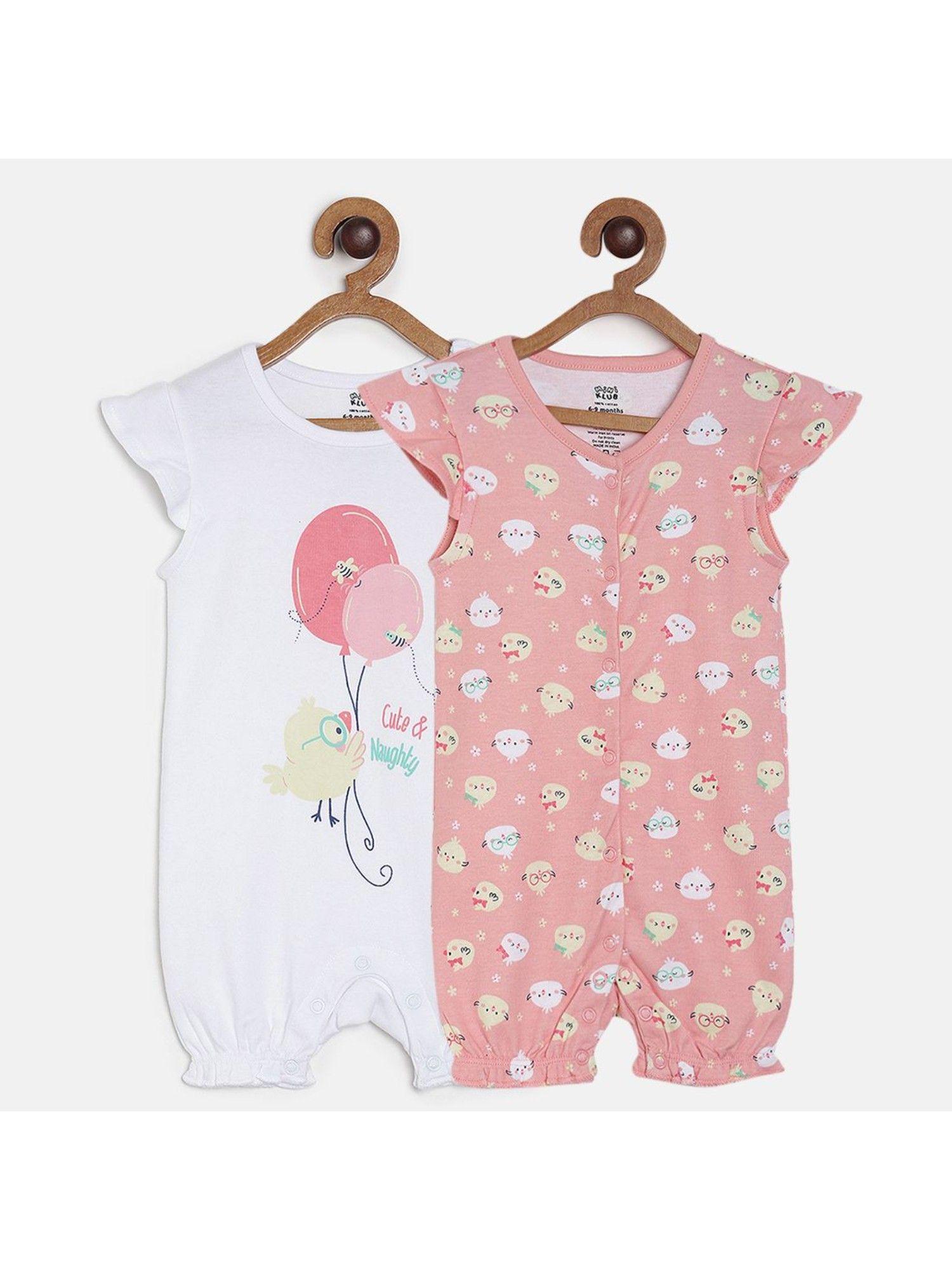 baby girls multi romper (set of 2)