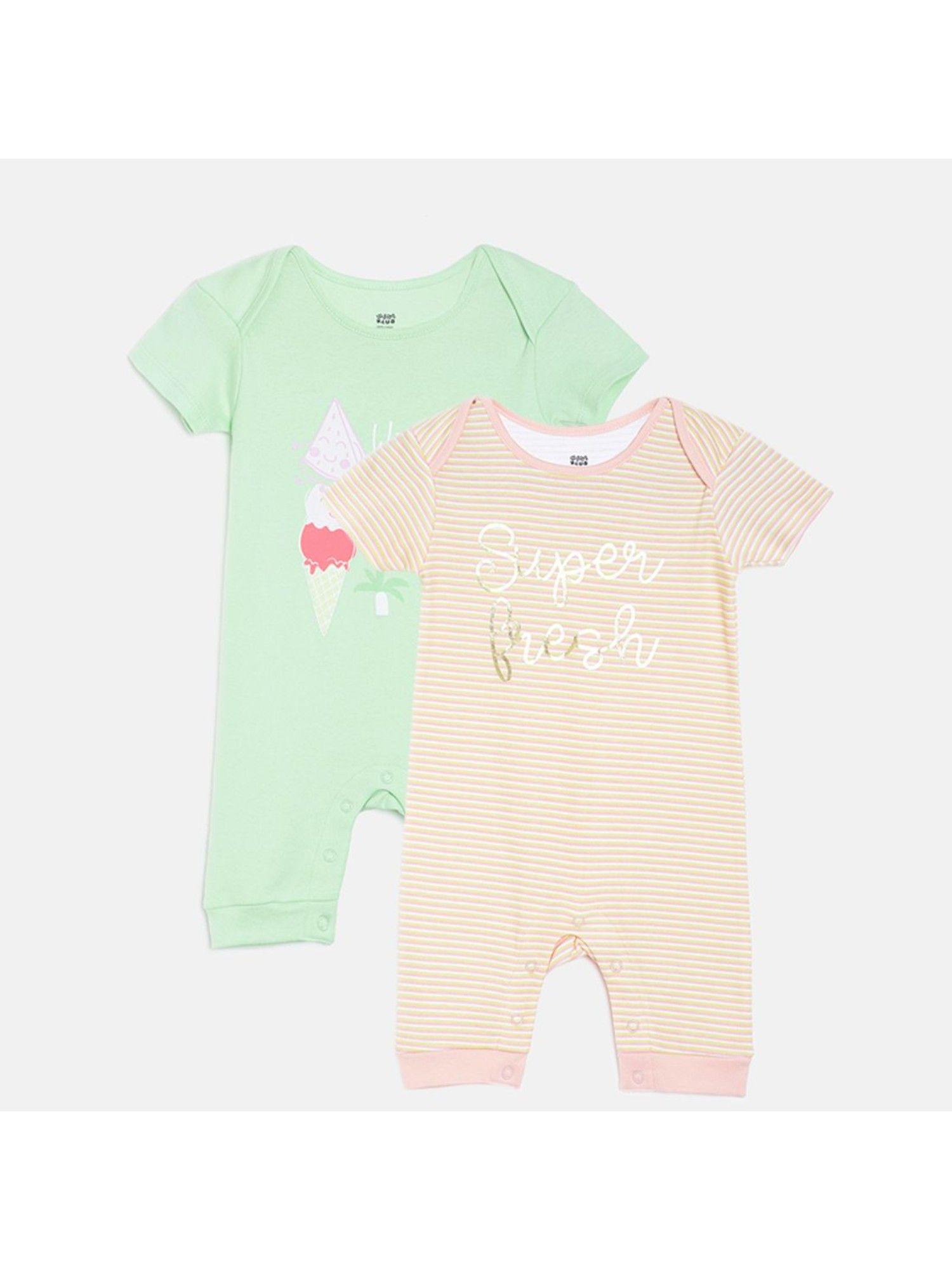 baby girls multi romper (set of 2)