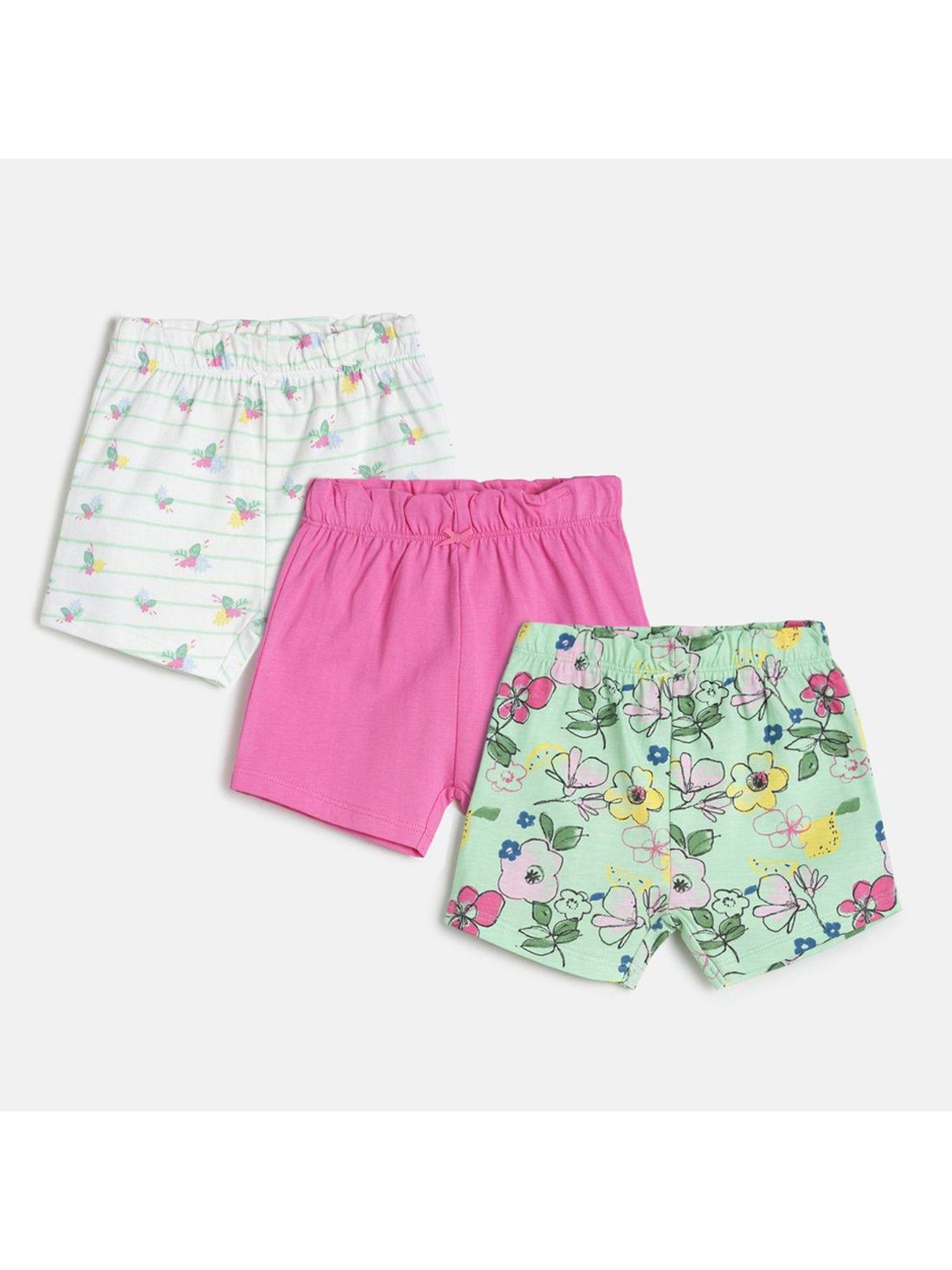 baby girls multi shorts (set of 3)