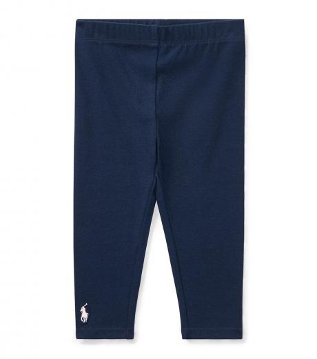 baby girls navy stretch leggings