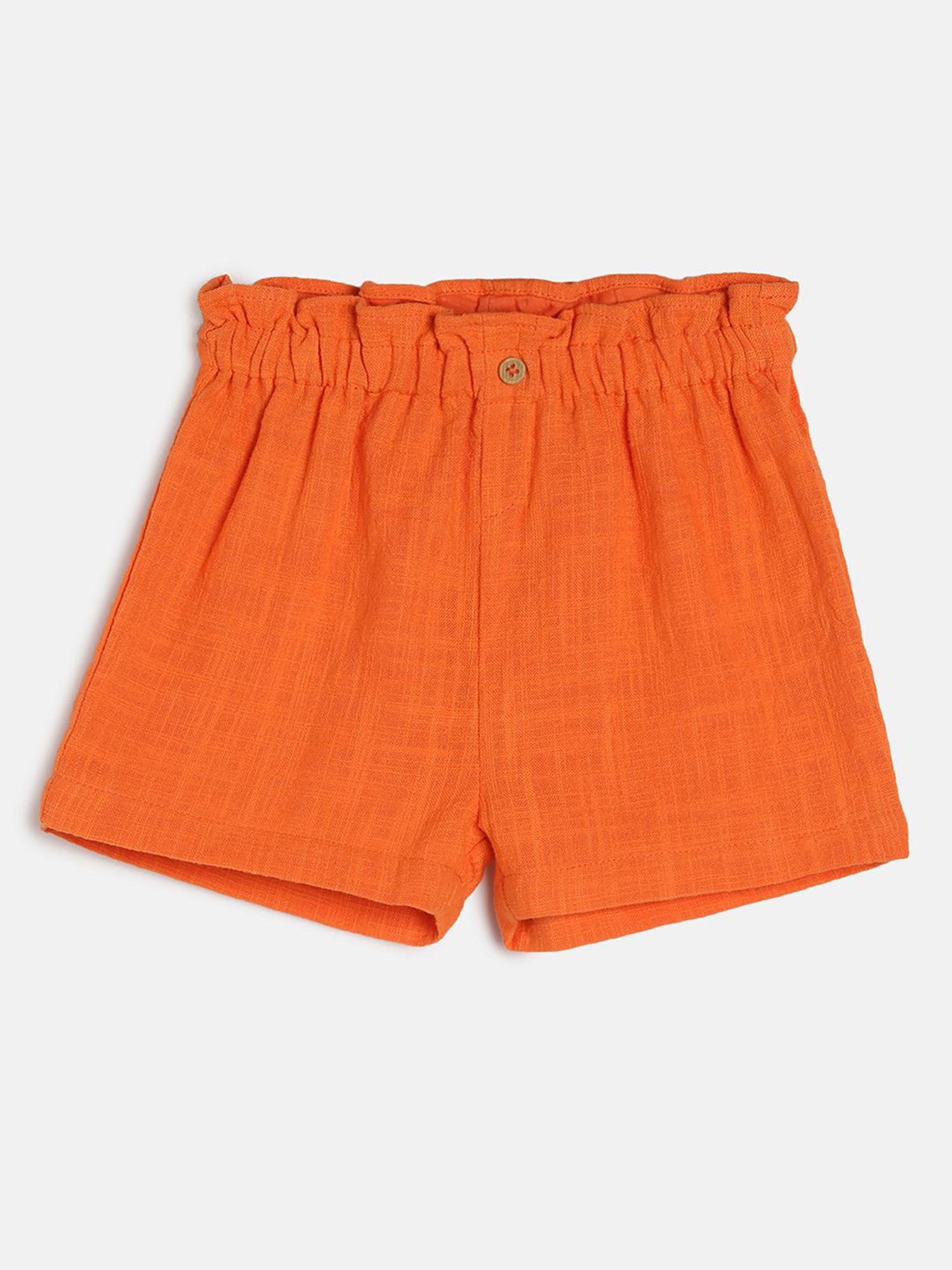 baby girls orange shorts