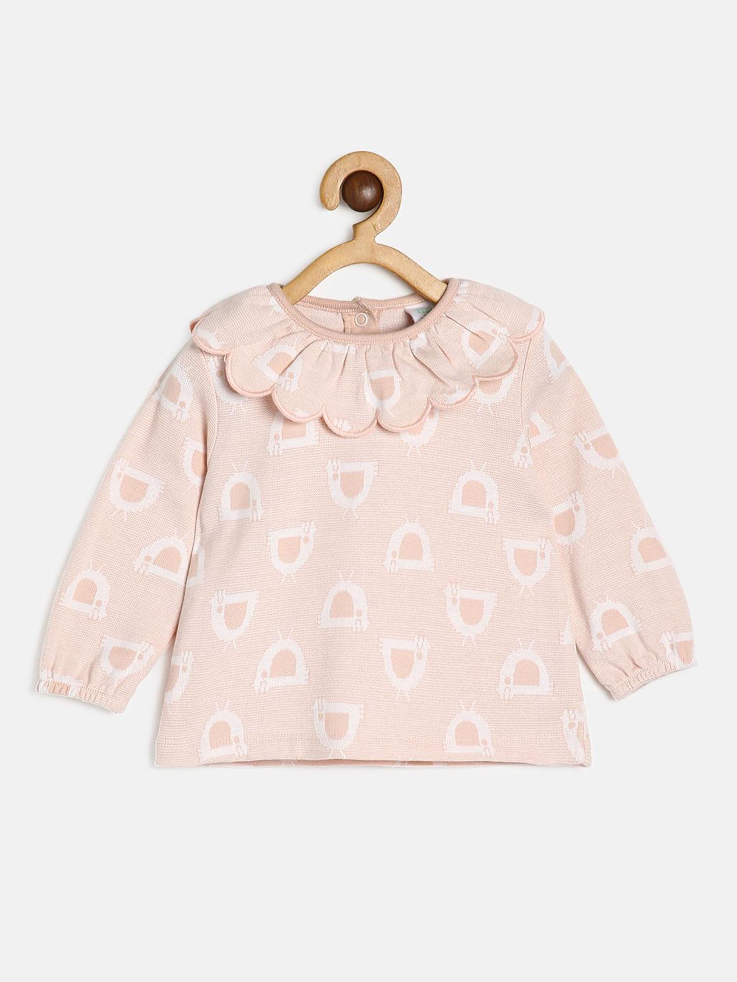 baby girls pink knit top
