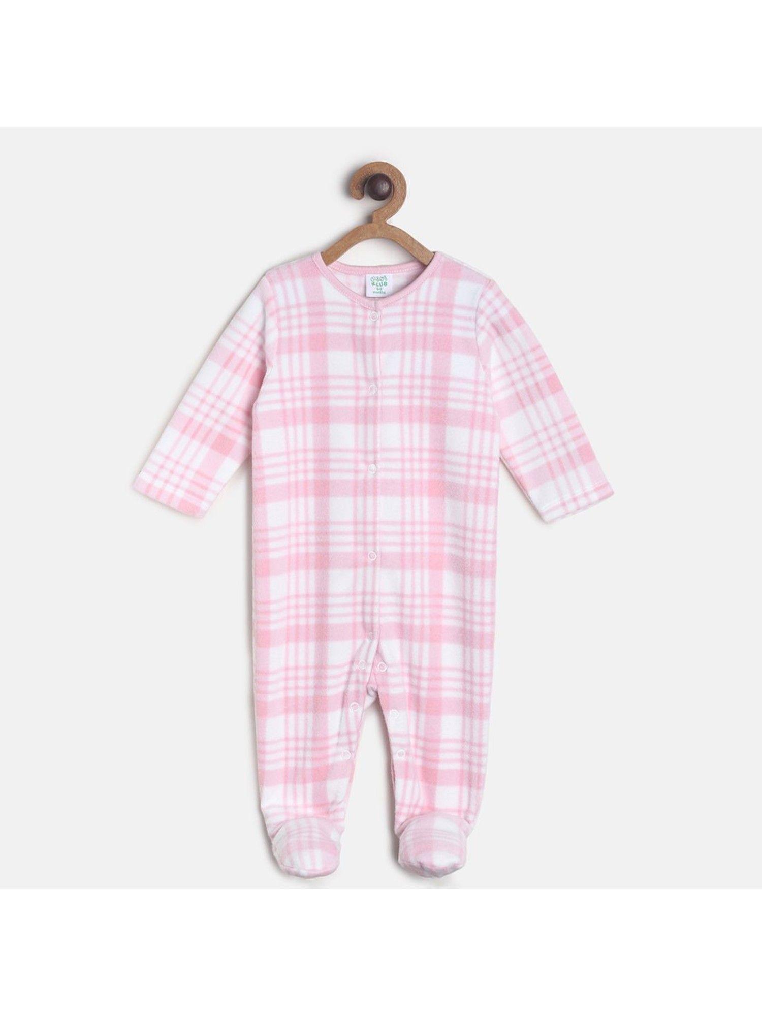 baby girls pink sleep suit