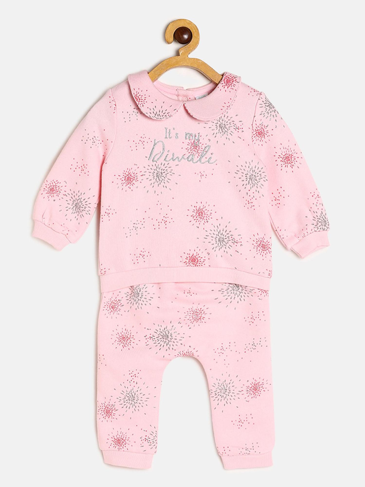 baby girls pink top and bottom (set of 2)