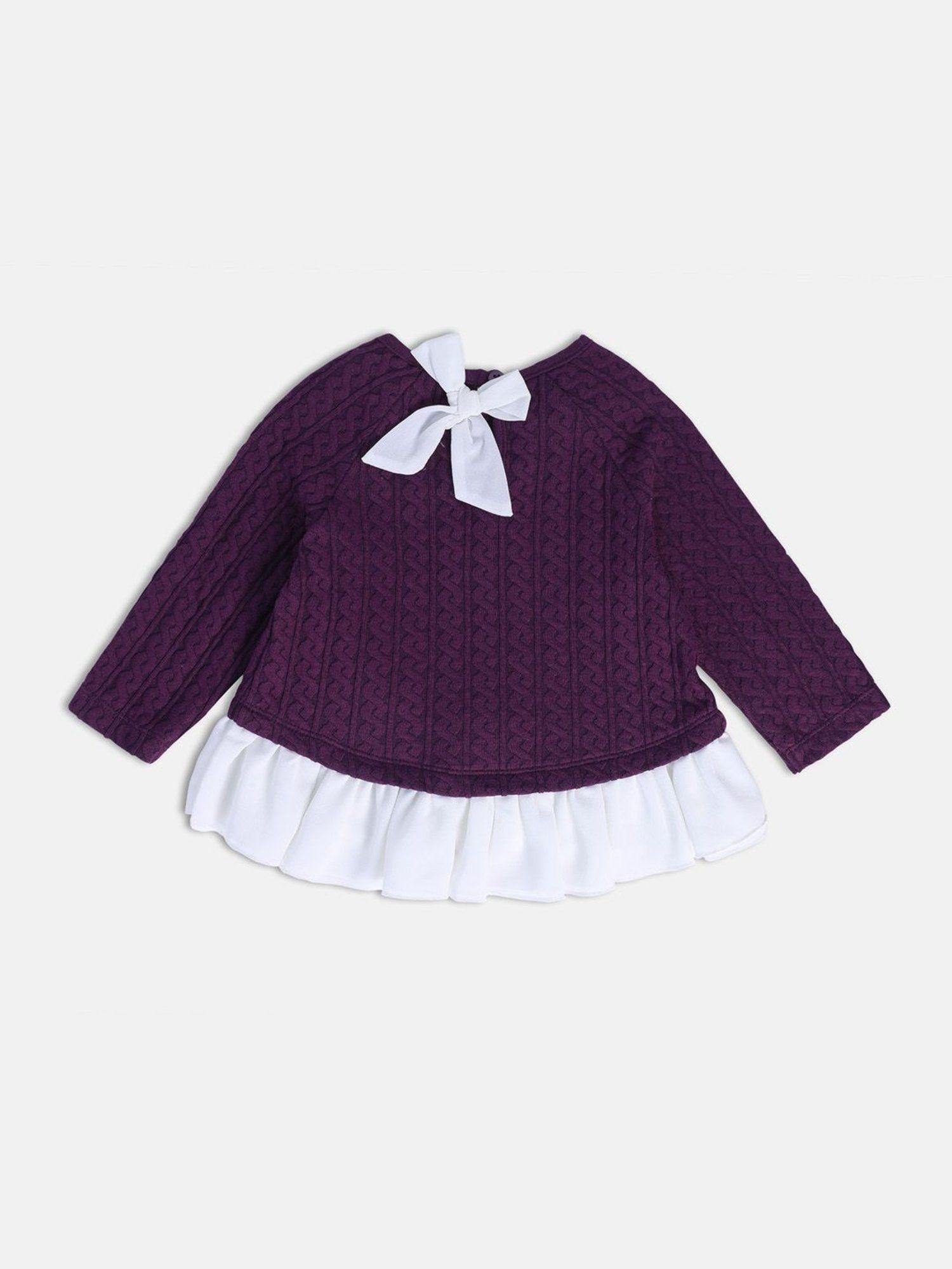 baby girls purple knit top