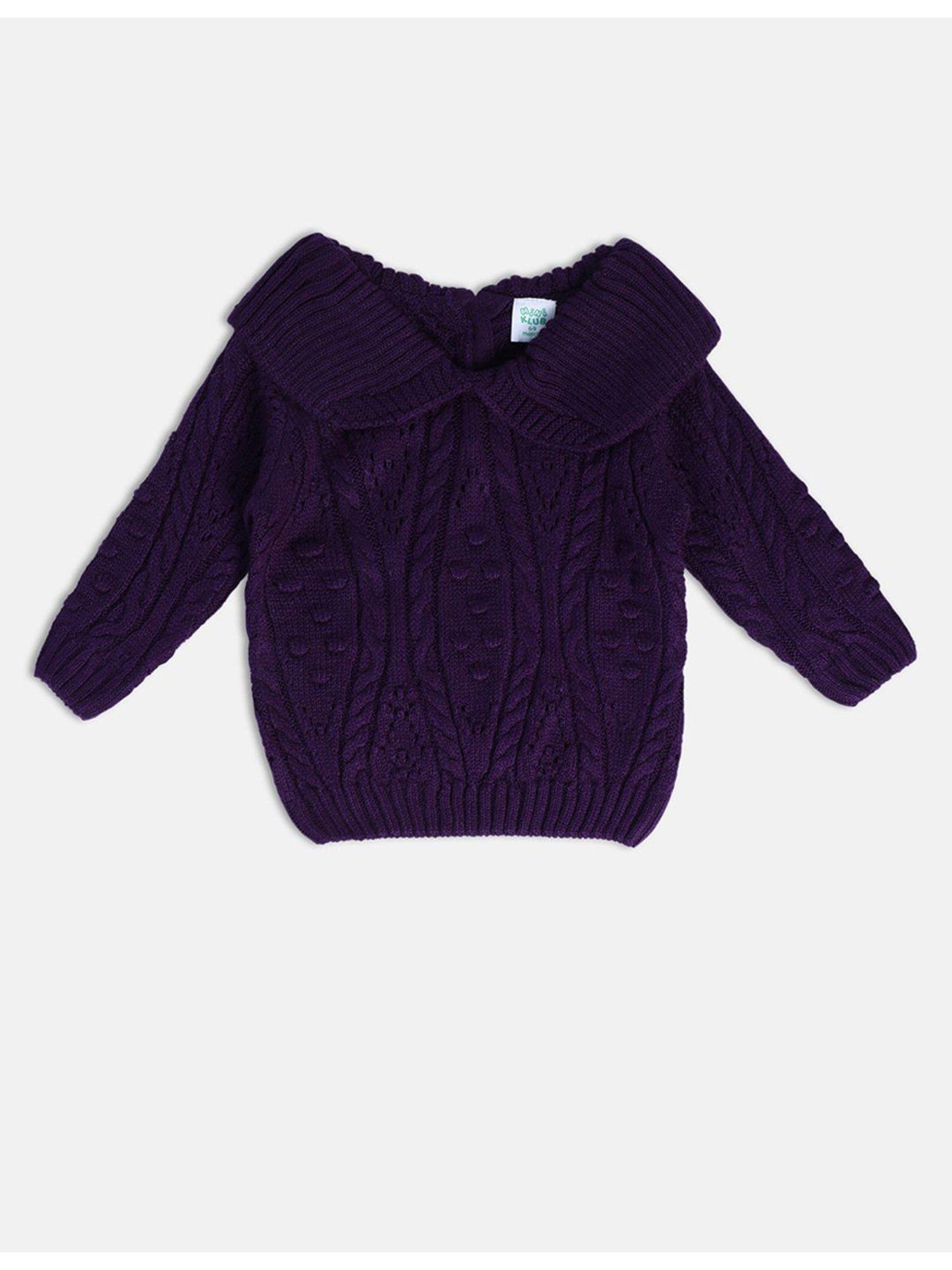 baby girls purple sweater