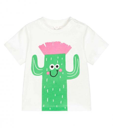 baby girls white cactus t-shirt