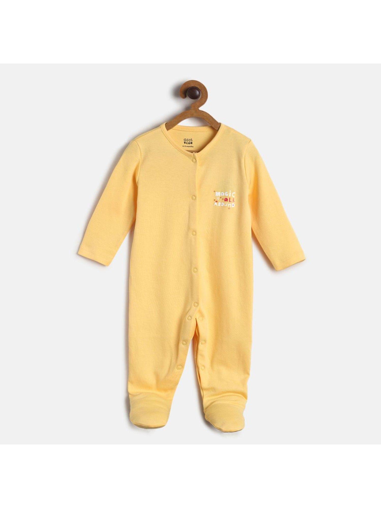 baby girls yellow sleep suit