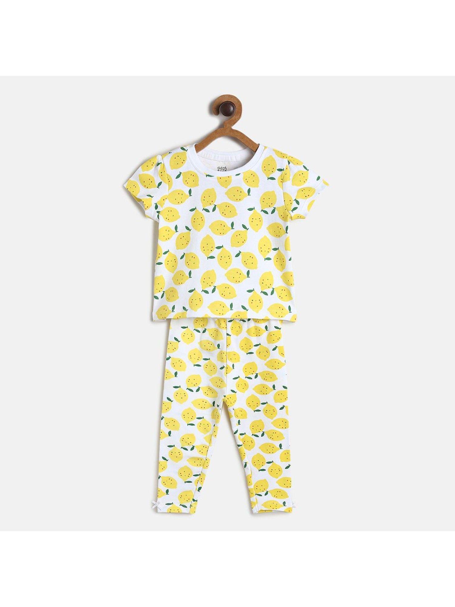 baby girls yellow top & legging (set of 2)