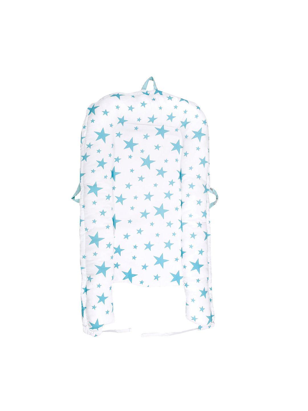 baby moo infant kids blue & white printed pure cotton sleeping bag