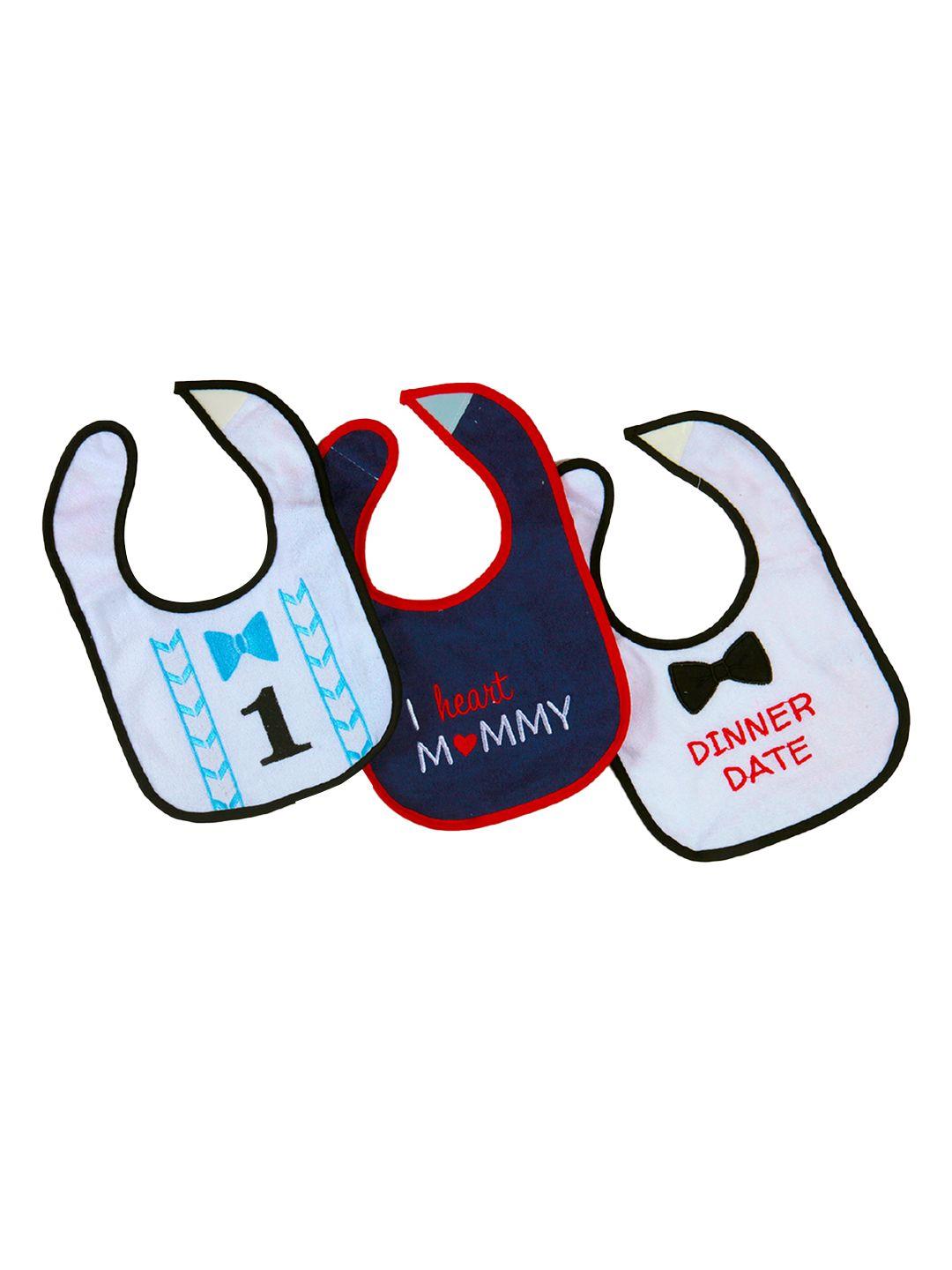 baby moo infant kids pack of 3 printed bibs