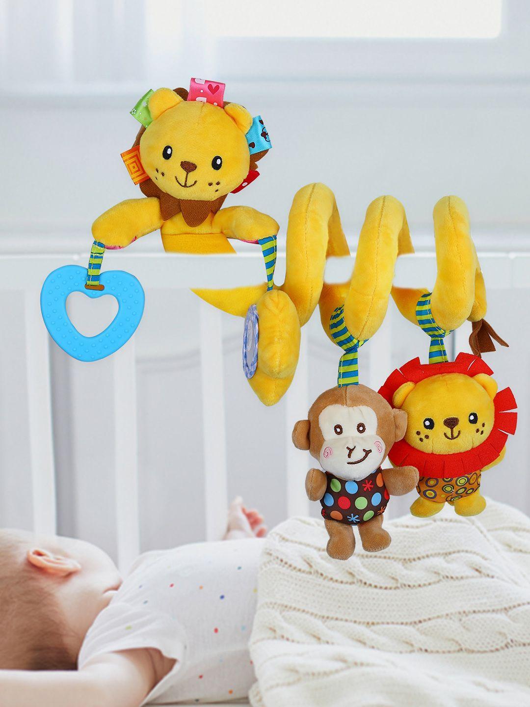 baby moo infants  lion crib spiral hanging toy with teether