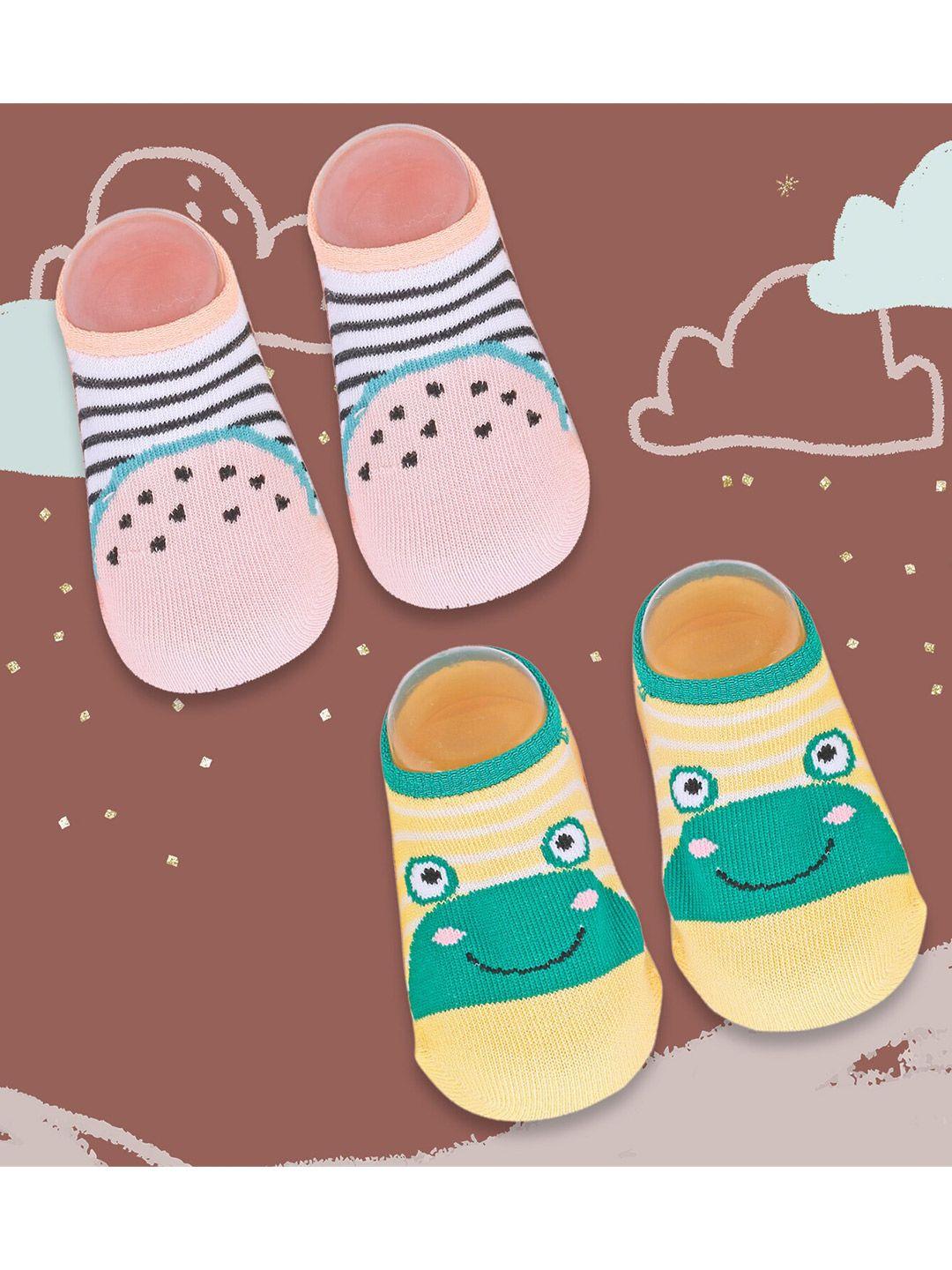 baby moo infants kids pack of 2 patterned ankle-length socks