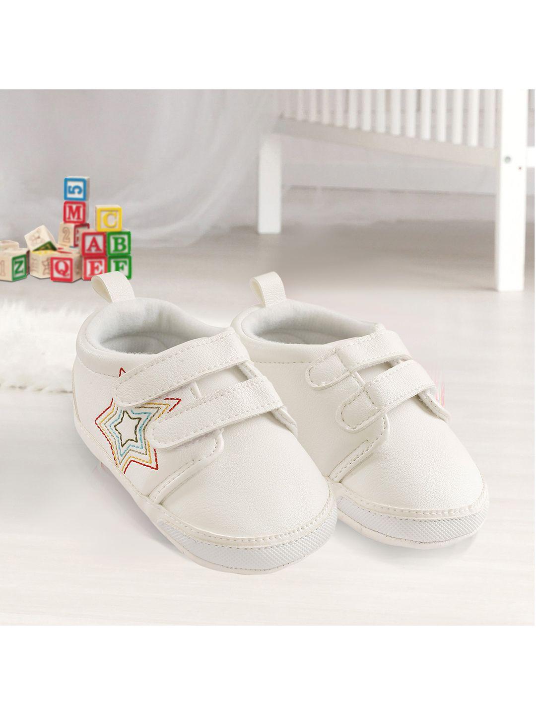 baby moo infants white solid casual booties