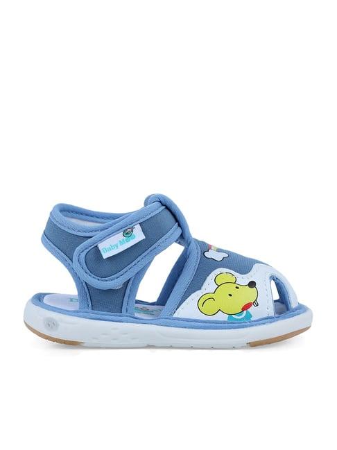 baby moo kids blue & white floater sandals