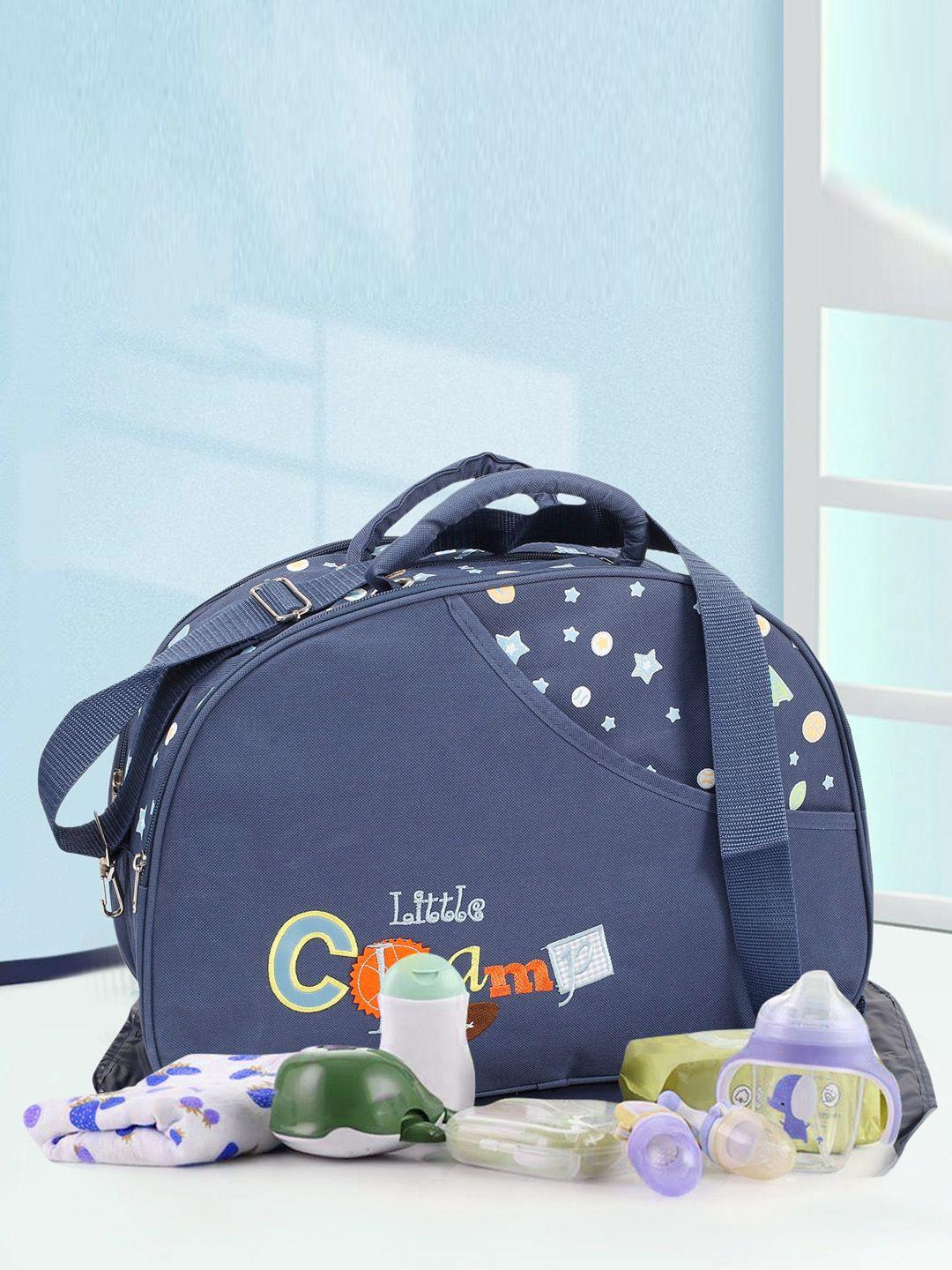 baby moo kids navy blue starry printed diaper bag