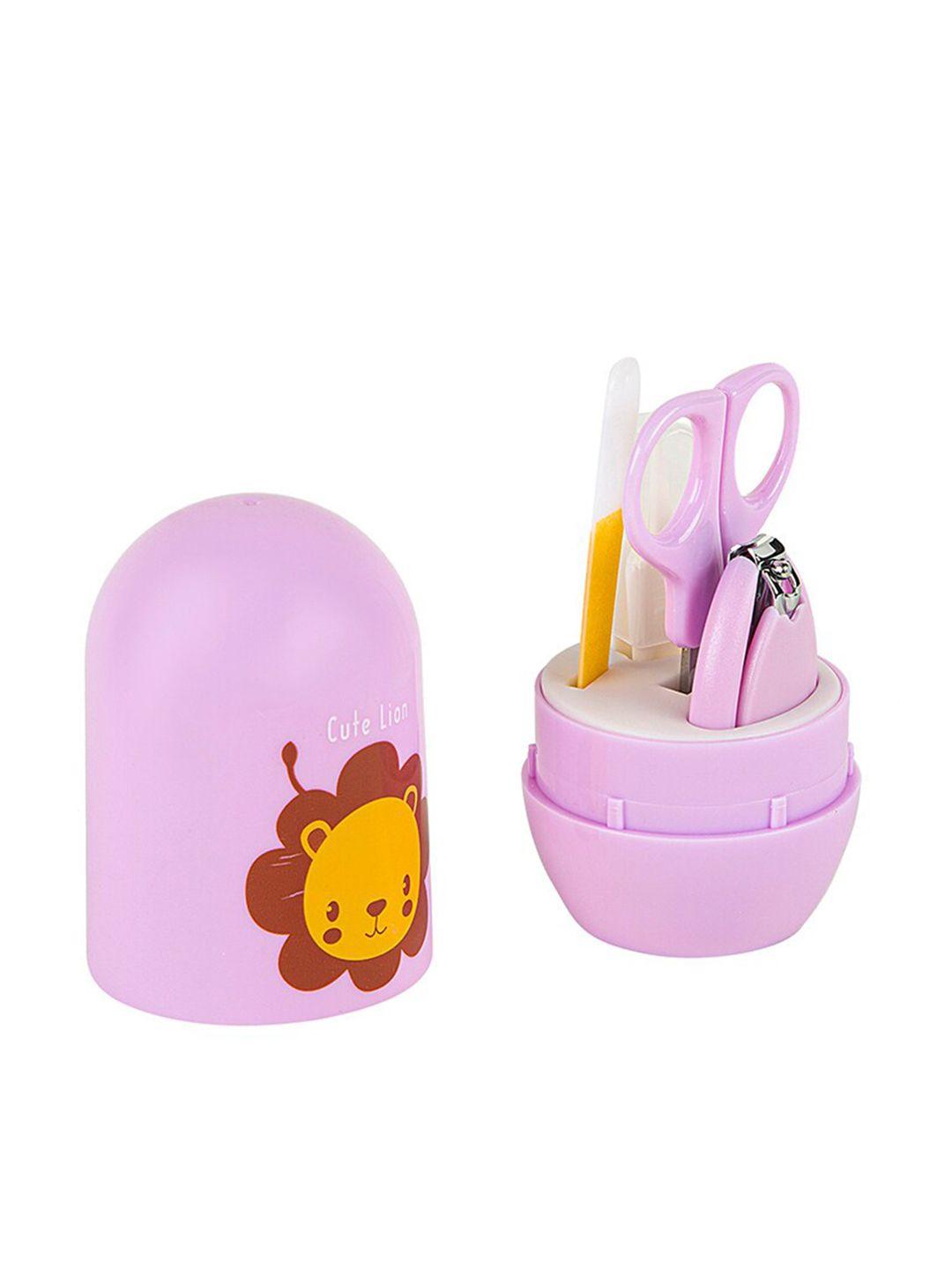 baby moo kids set of 4 purple lion nail clipper set