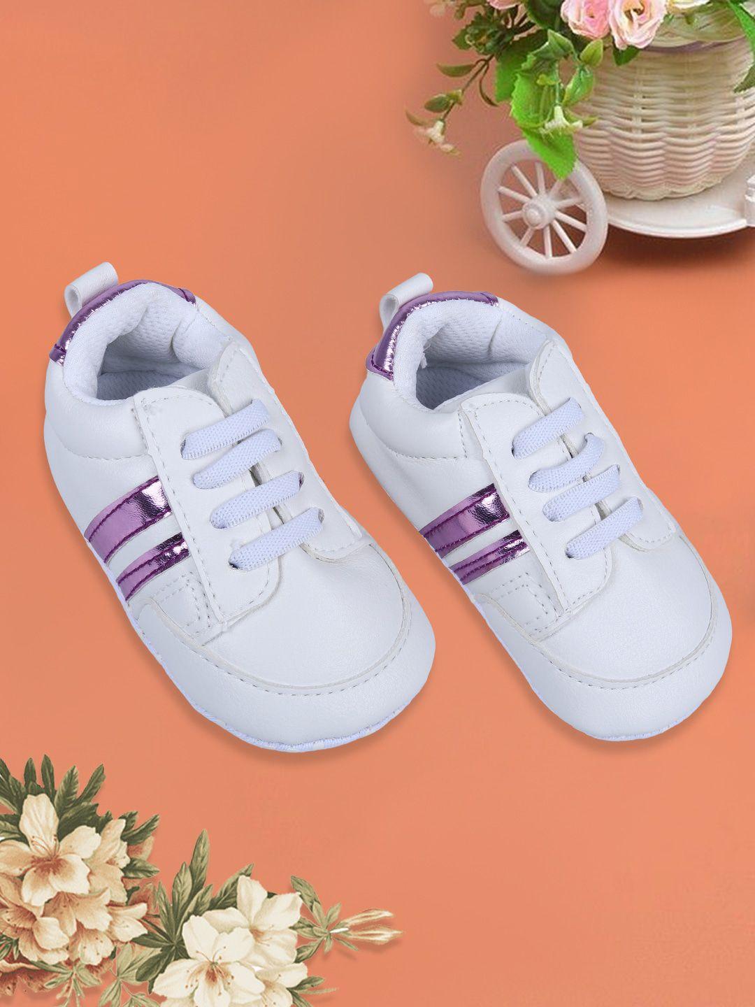 baby moo unisex kids white printed pu sneakers