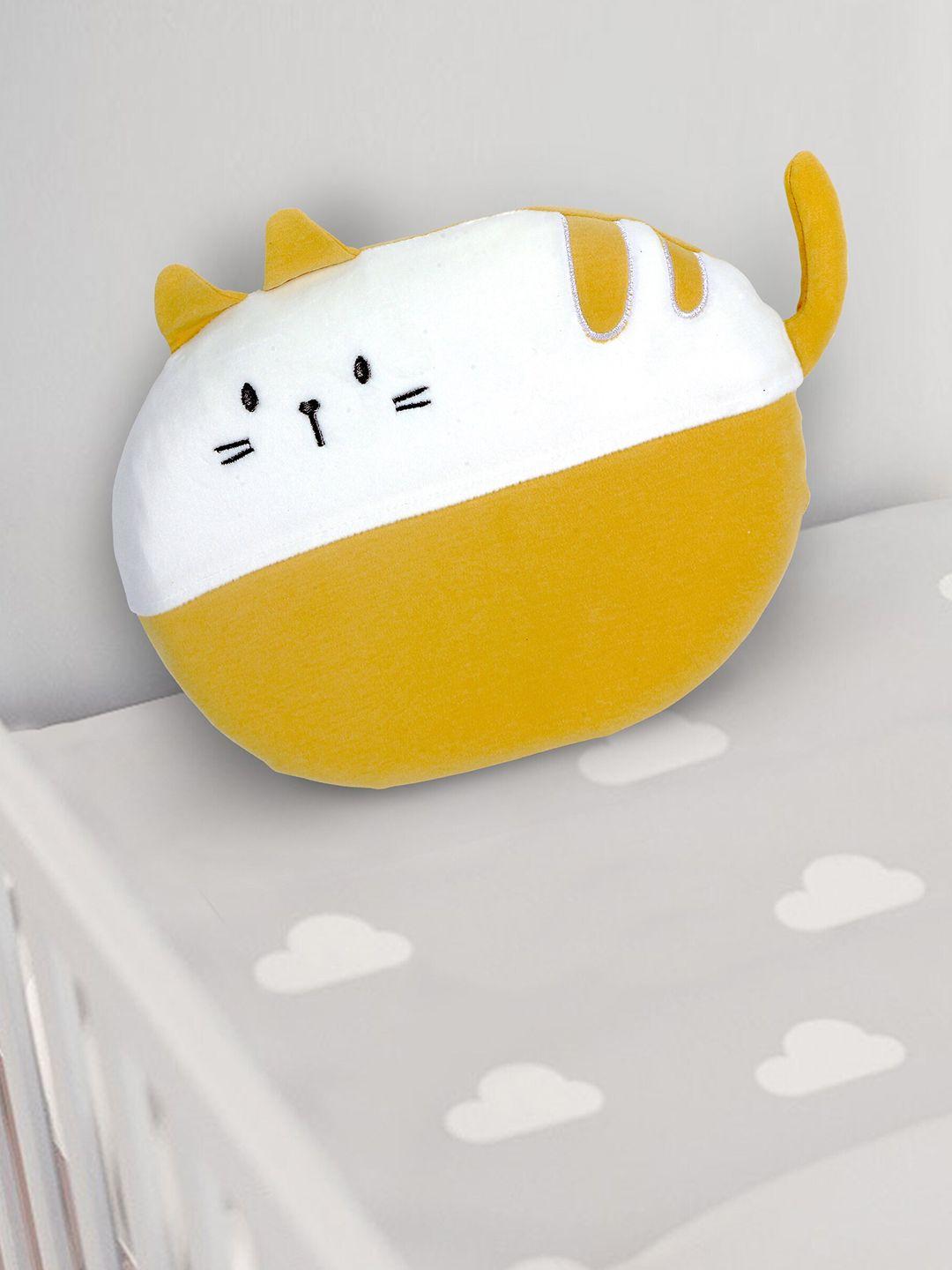 baby moo white & yellow cat memory pillow