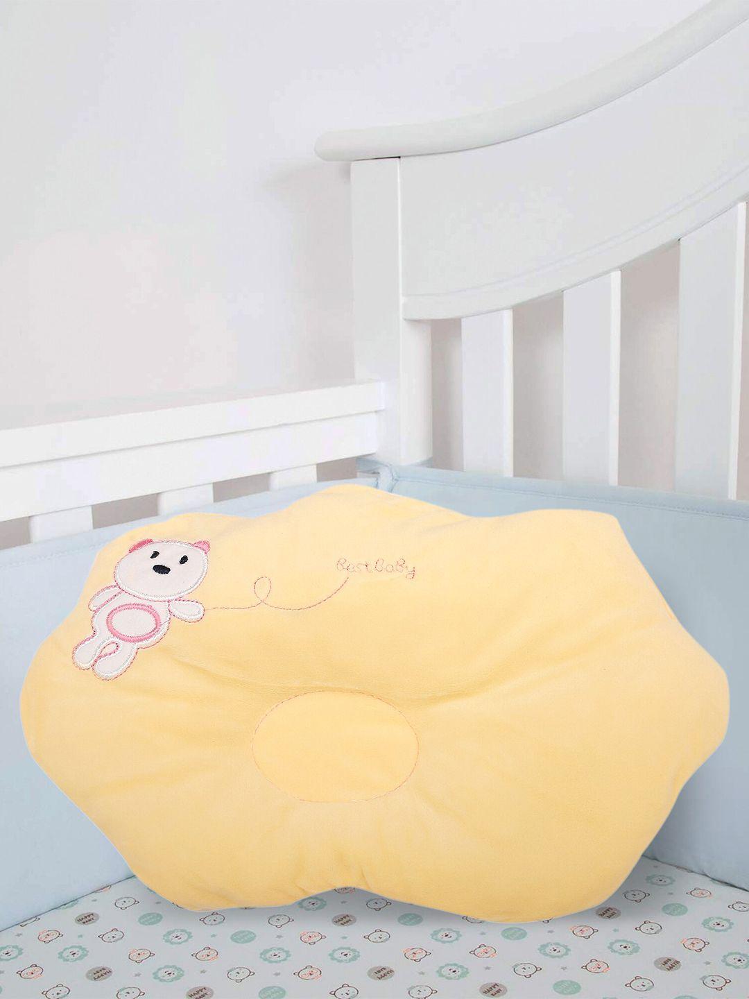 baby moo yellow bear baby pillow