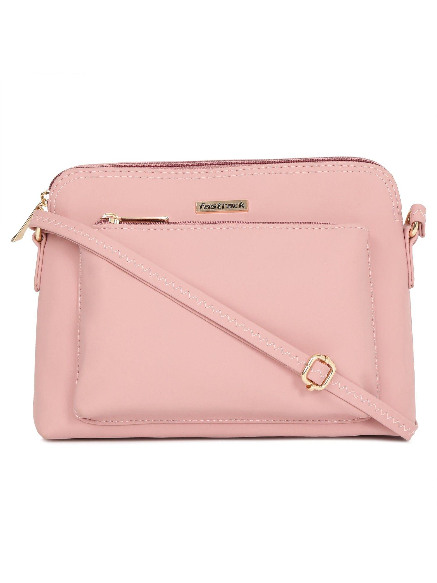 baby pink casual sling bag for women
