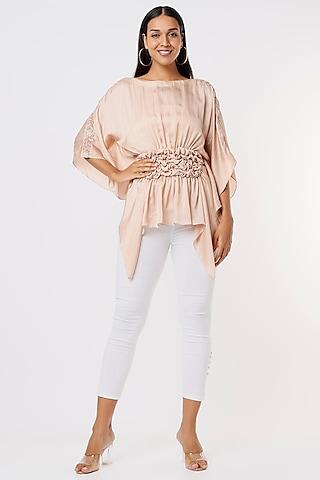 baby pink satin tunic