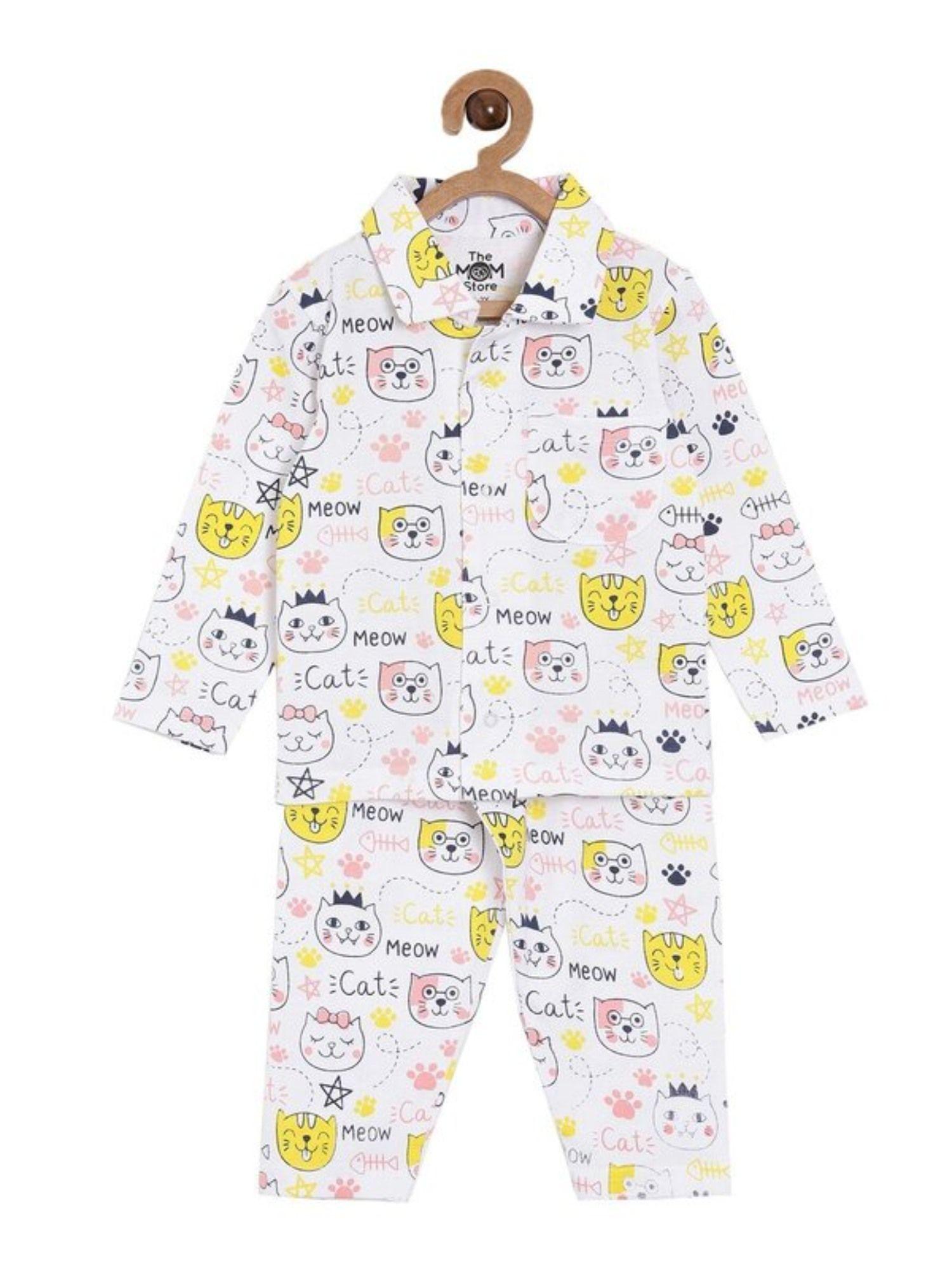 baby pyjama set - meow (set of 2)