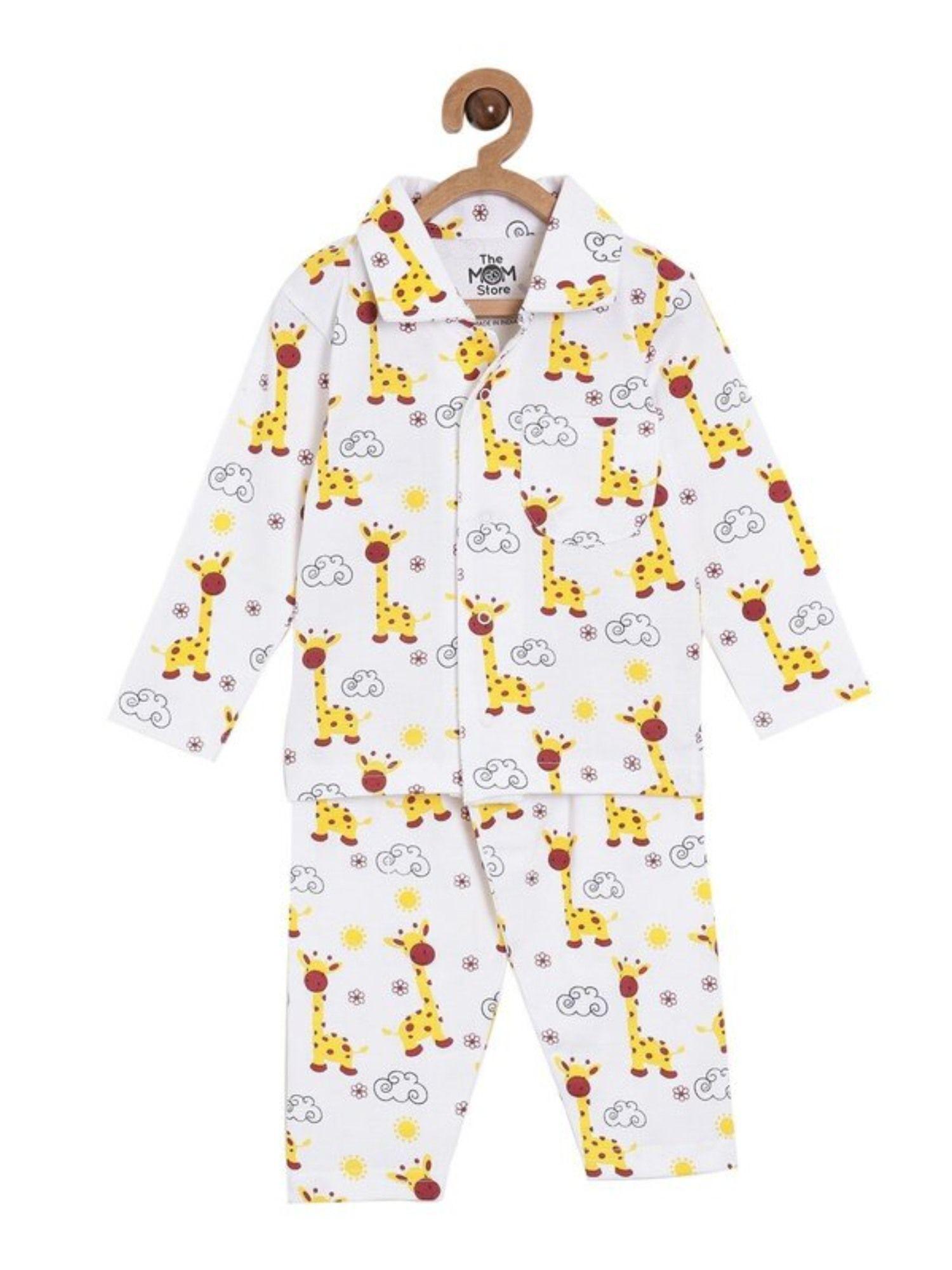 baby pyjama set - tall as a giraffe (set of 2)