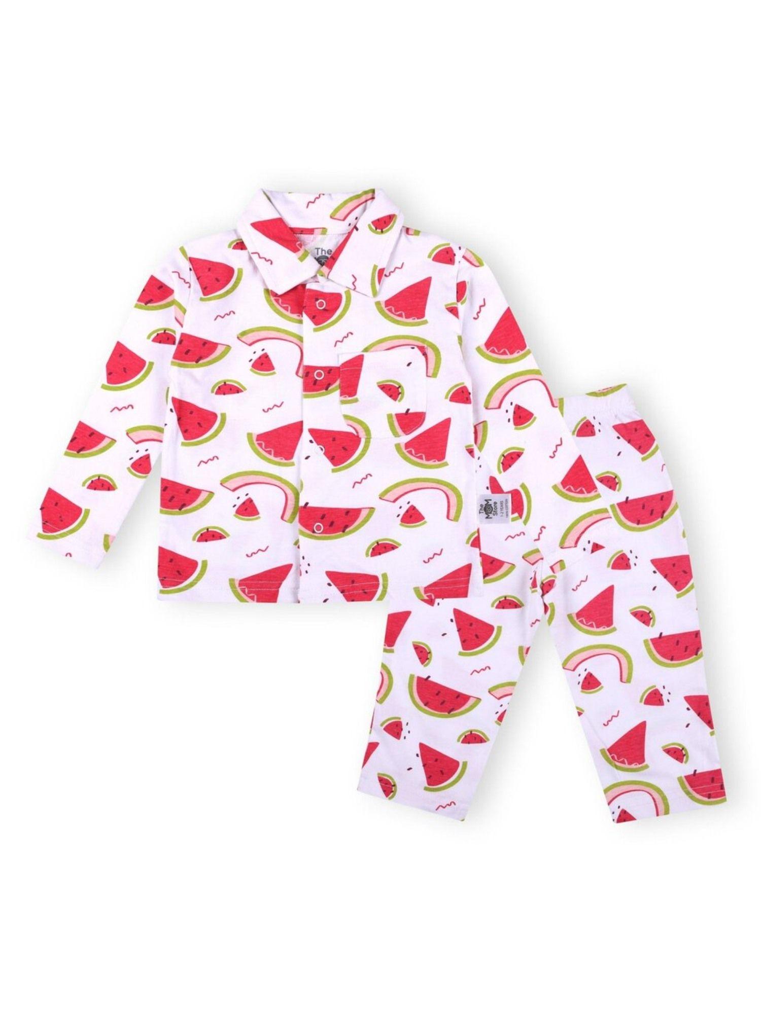 baby pyjama set - watermelon punch (set of 2)