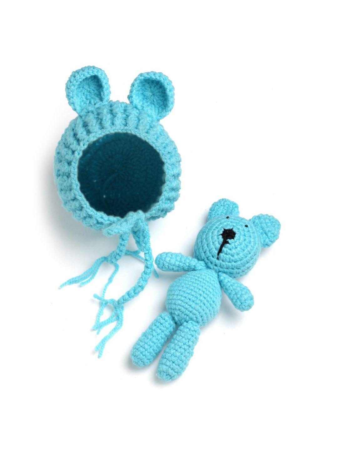 babymoon unisex kids blue woollen beanie