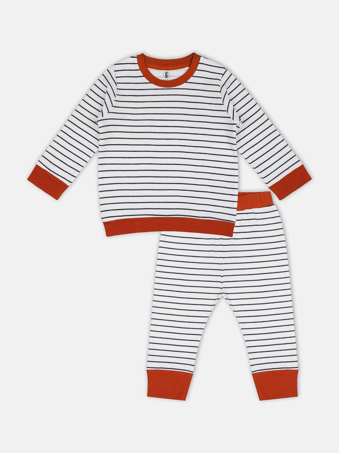 babysafe boys striped t-shirt with pyjamas