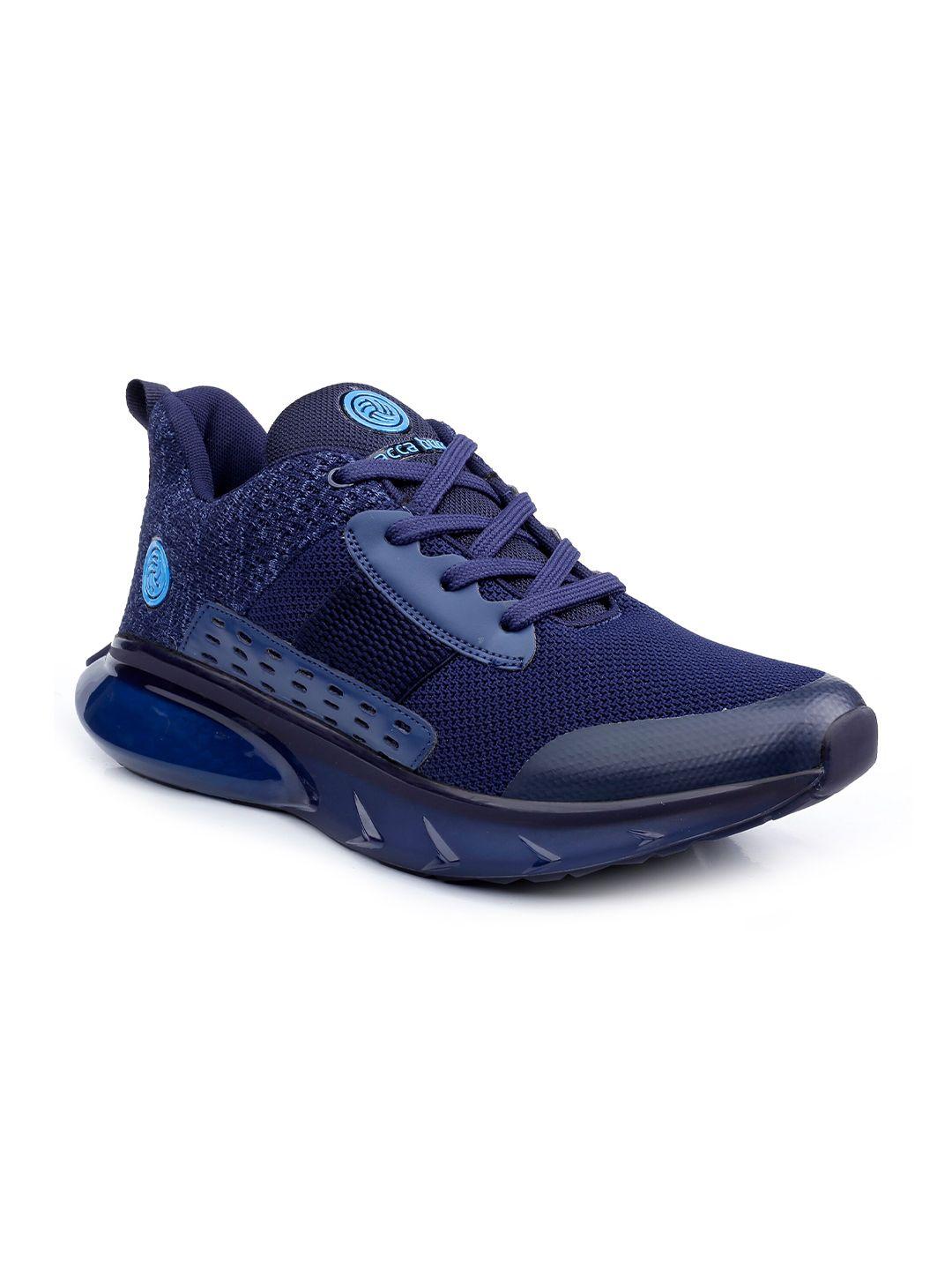 bacca bucci men navy blue mesh training or gym non-marking shoes
