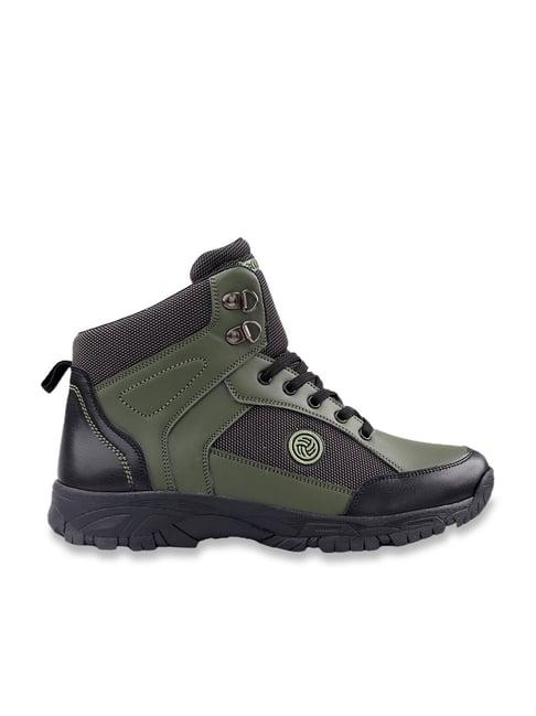 bacca bucci men's hike olive green casual boots