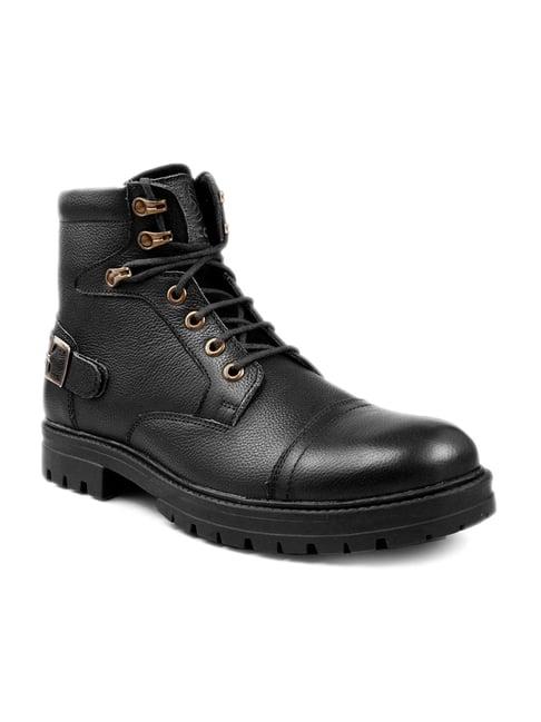 bacca bucci black derby boots