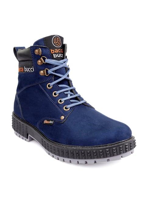 bacca bucci blue derby boots