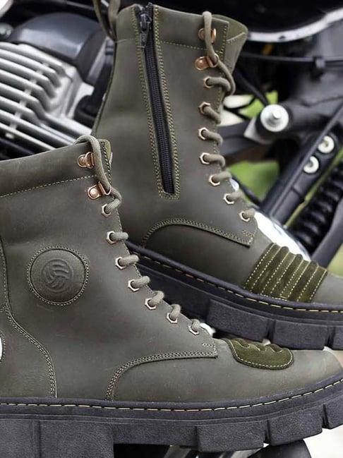 bacca bucci men's sinister olive derby boots