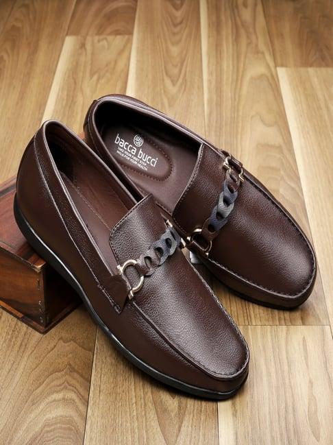 bacca bucci men's vegas brown casual loafers