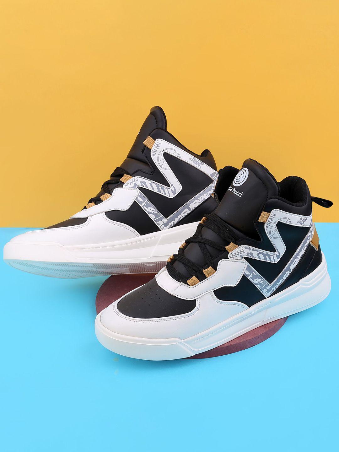 bacca bucci men skyline chunk colourblocked athletic futuristic mid-top sneakers