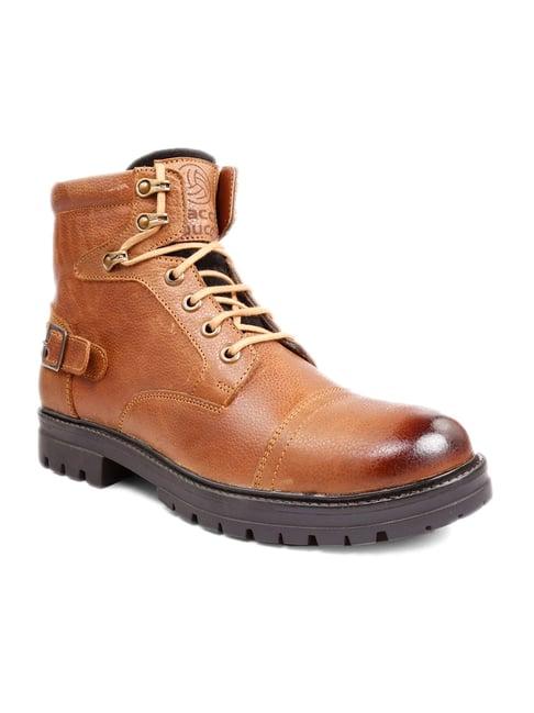 bacca bucci tan derby boots