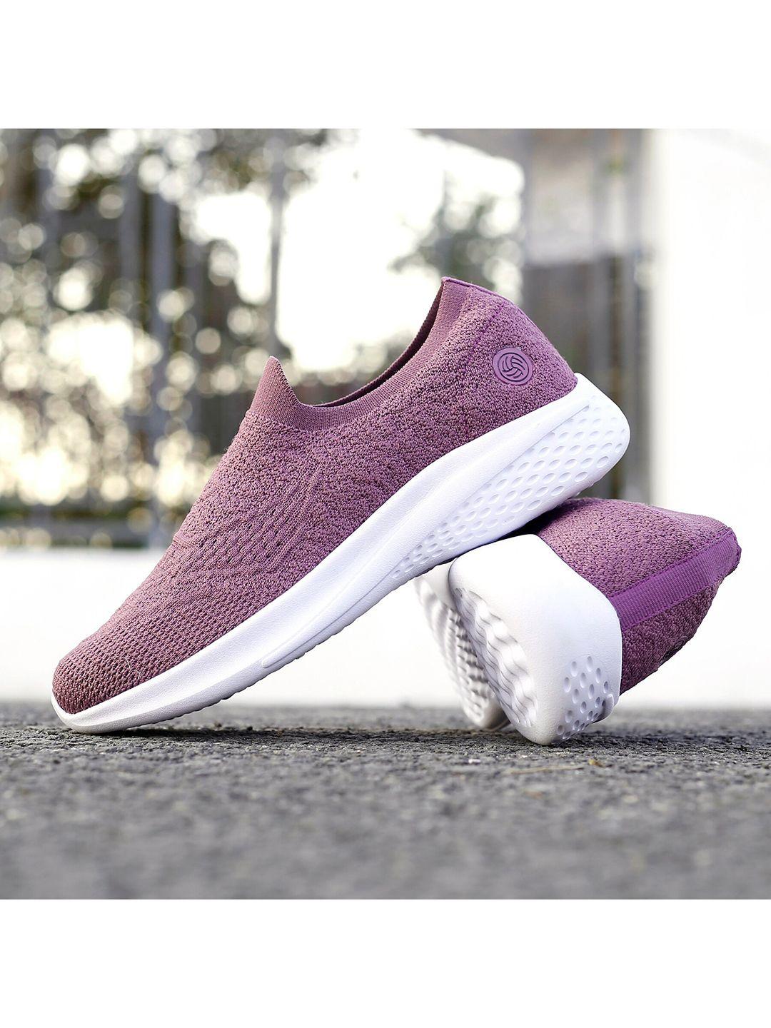 bacca bucci women purple mesh breathable walking non-marking sports shoes