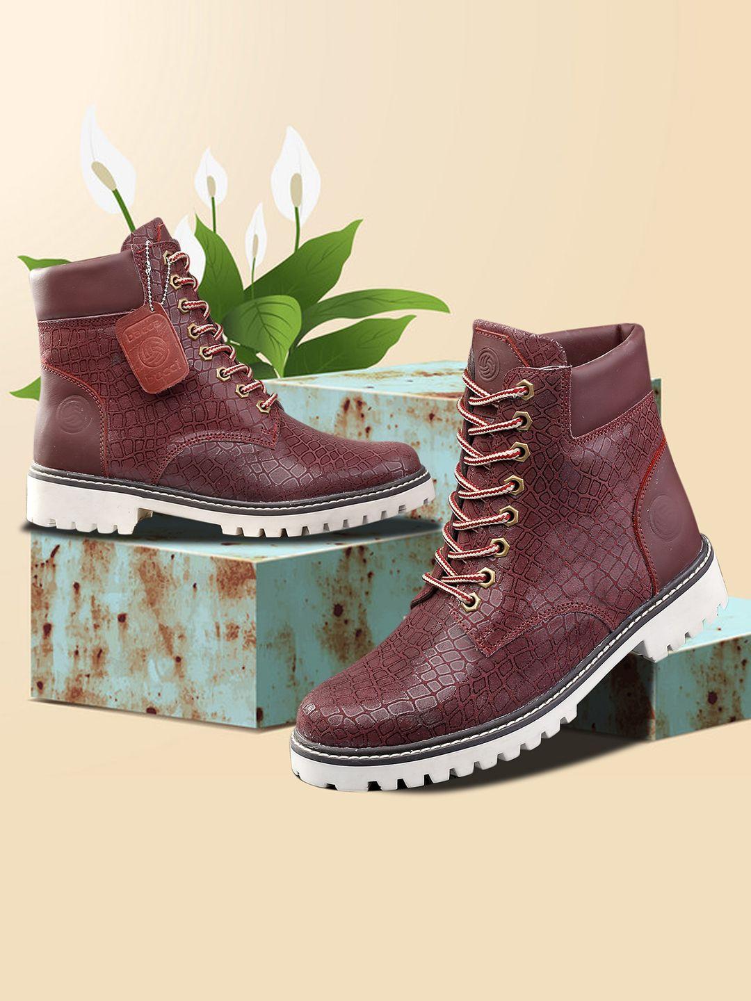 bacca bucci women textured genuine leather regular boots