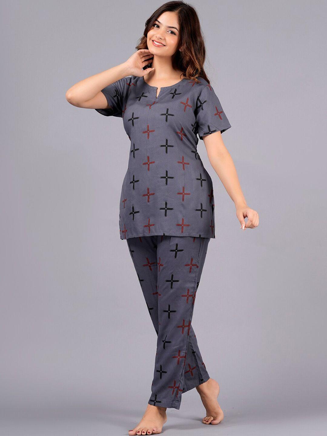 bachuu conversationlal printed night suit