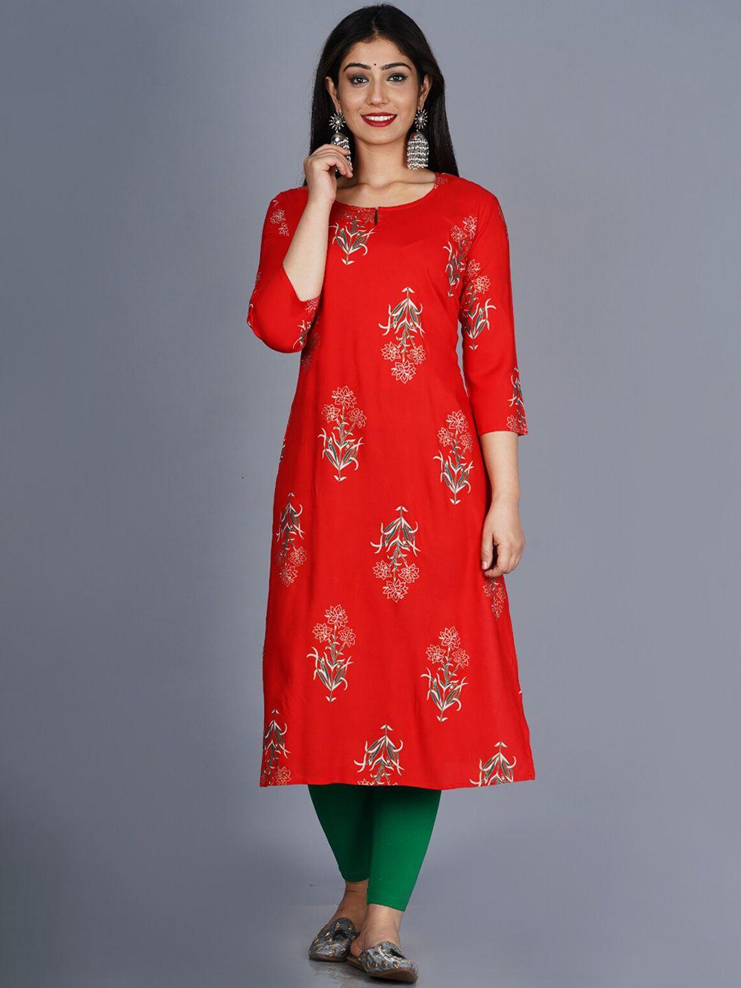 bachuu floral printed straight kurta